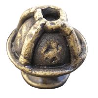 Emenee MK1242-ABS Prestige Collection Round Forged Knob 1-1/4 inch in Antique Bright Silver Foundry Series